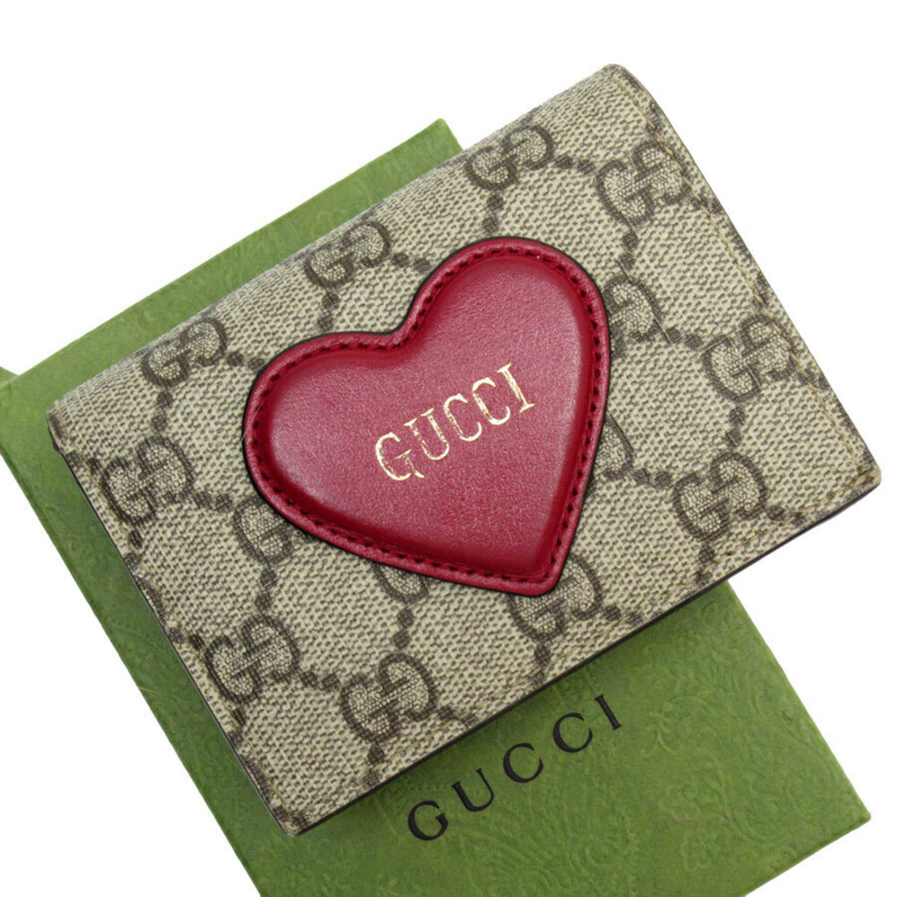 Gucci Bifold Wallet GG Supreme Canvas Brown